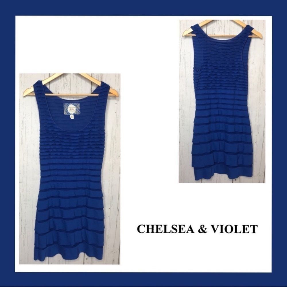 Chelsea and Violet Tiered Ruffle Dress Size M